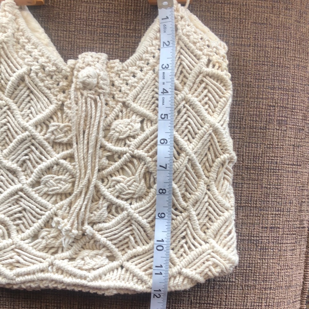 Vintage Mister Ernest crochet handbag. Cream colored. - Picture 8 of 10